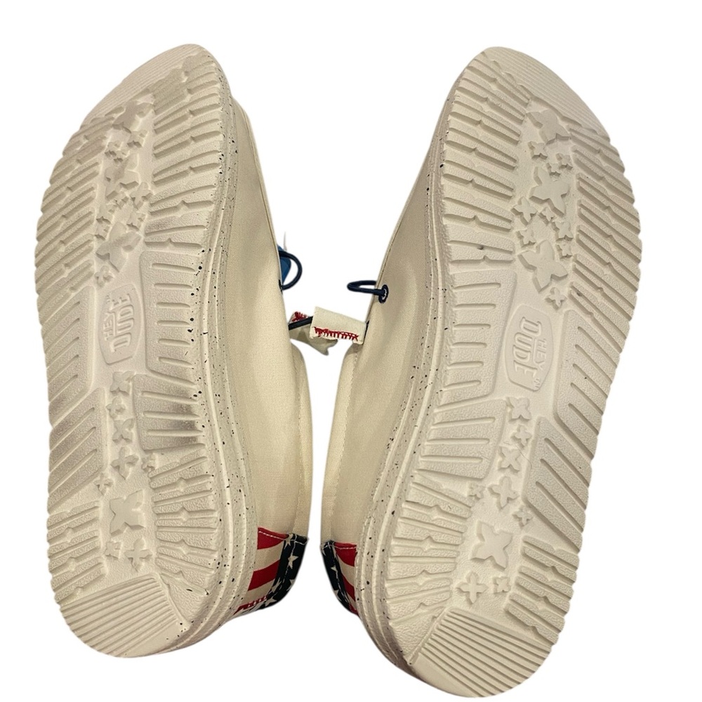 New Hey Dude Wally Americana Stars and Stripes Slip On Shoes - Picture 8 of 8
